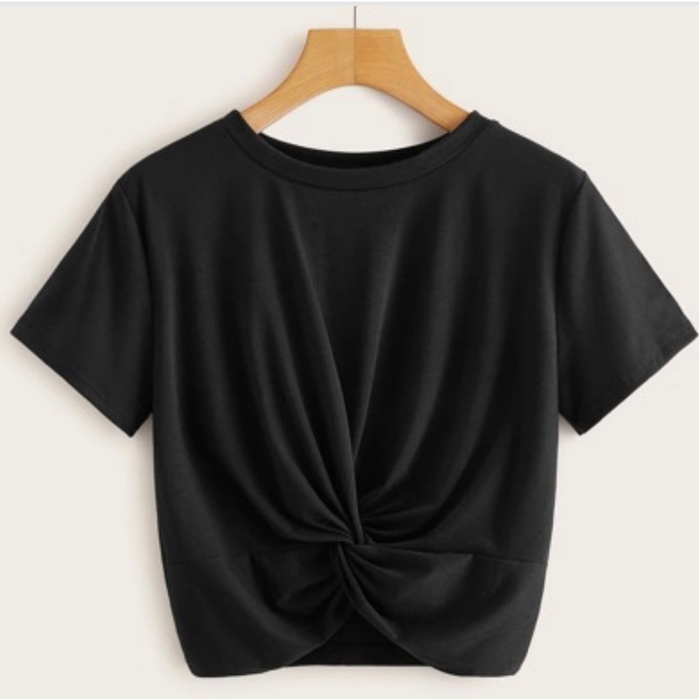 Black Soft Crop Top